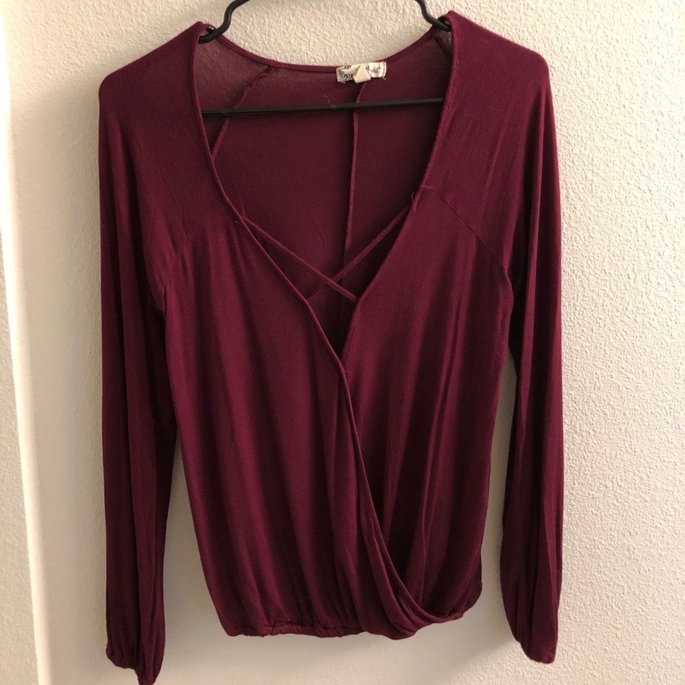 About A Girl open front shirt